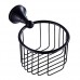 MonkeyJack Bath Accessories Oil Rubbed Bronze Finish Toilet Paper Roll Holder Basket Tissue Basket Black - B06XWV9KNB